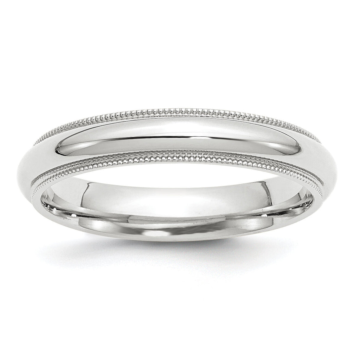 14KW 4mm Milgrain Comfort Fit Band-WMC040