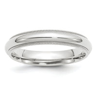 14KW 4mm Milgrain Comfort Fit Band-WMC040