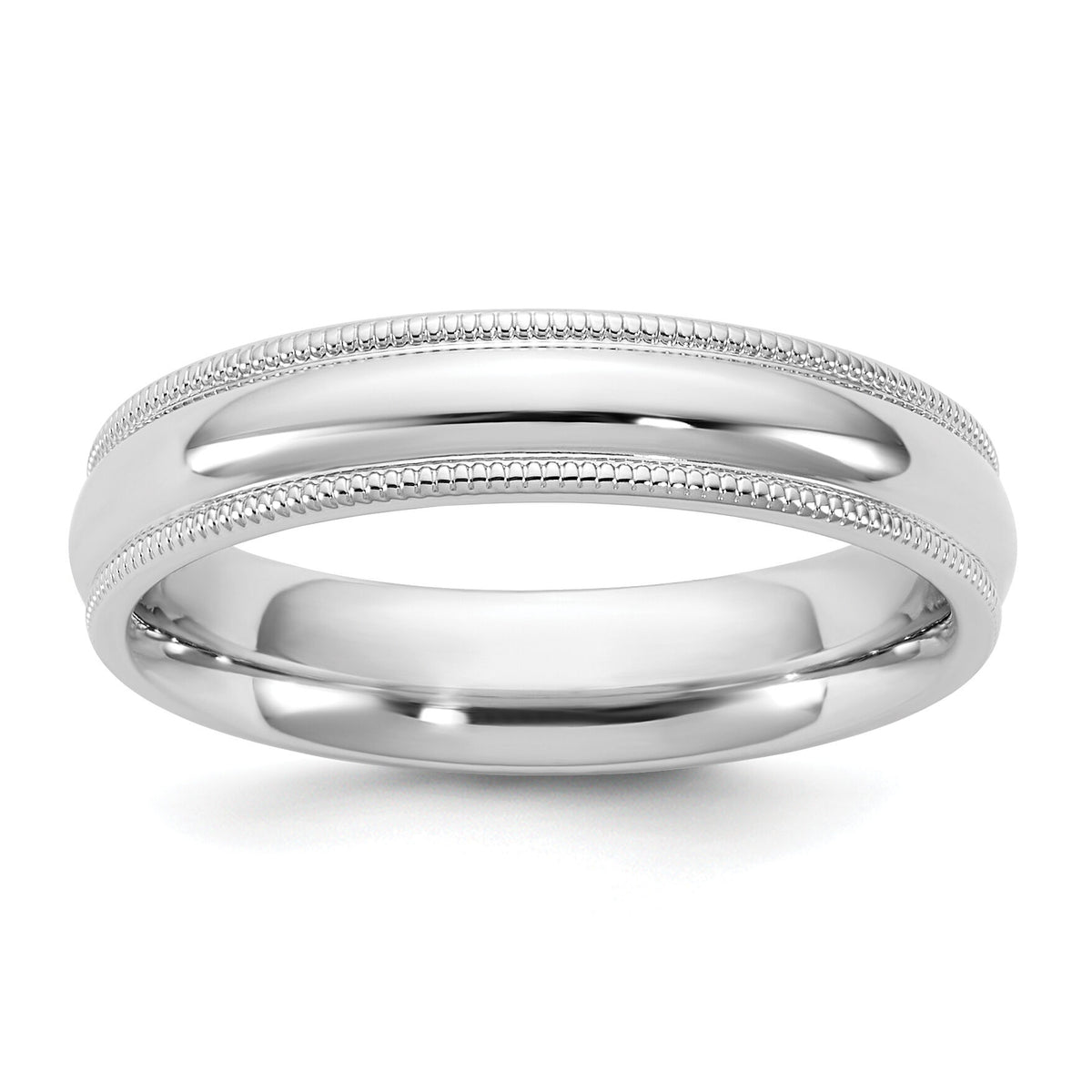 14KW 4.5mm Milgrain Comfort Fit Band-WMC045