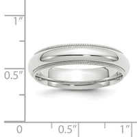 14KW 5mm Milgrain Comfort Fit Band-WMC050