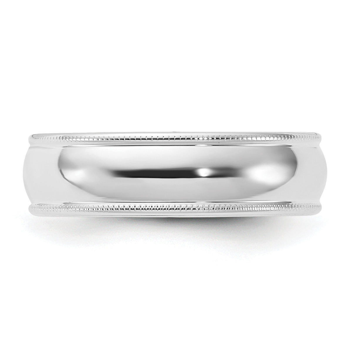 14KW 6mm Milgrain Comfort Fit Band-WMC060