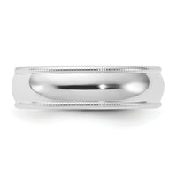 14KW 6mm Milgrain Comfort Fit Band-WMC060