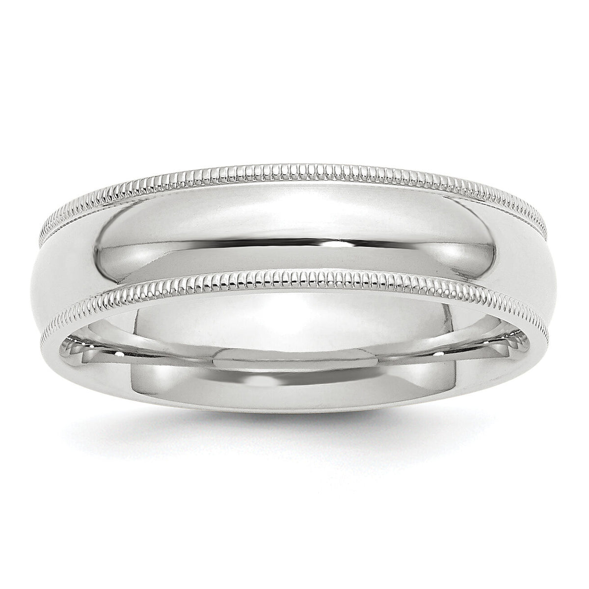 14KW 6mm Milgrain Comfort Fit Band-WMC060