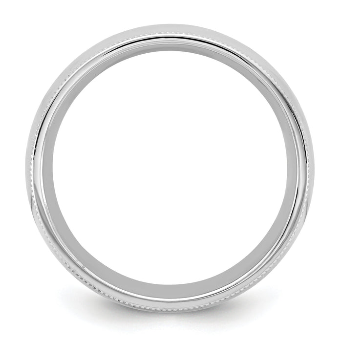 14KW 6.5mm Milgrain Comfort Fit Band-WMC065