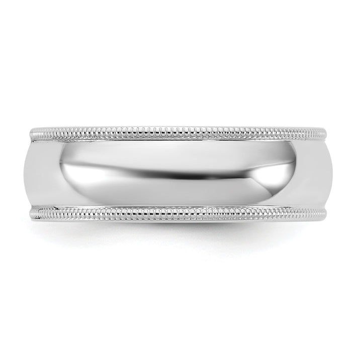 14KW 6.5mm Milgrain Comfort Fit Band-WMC065