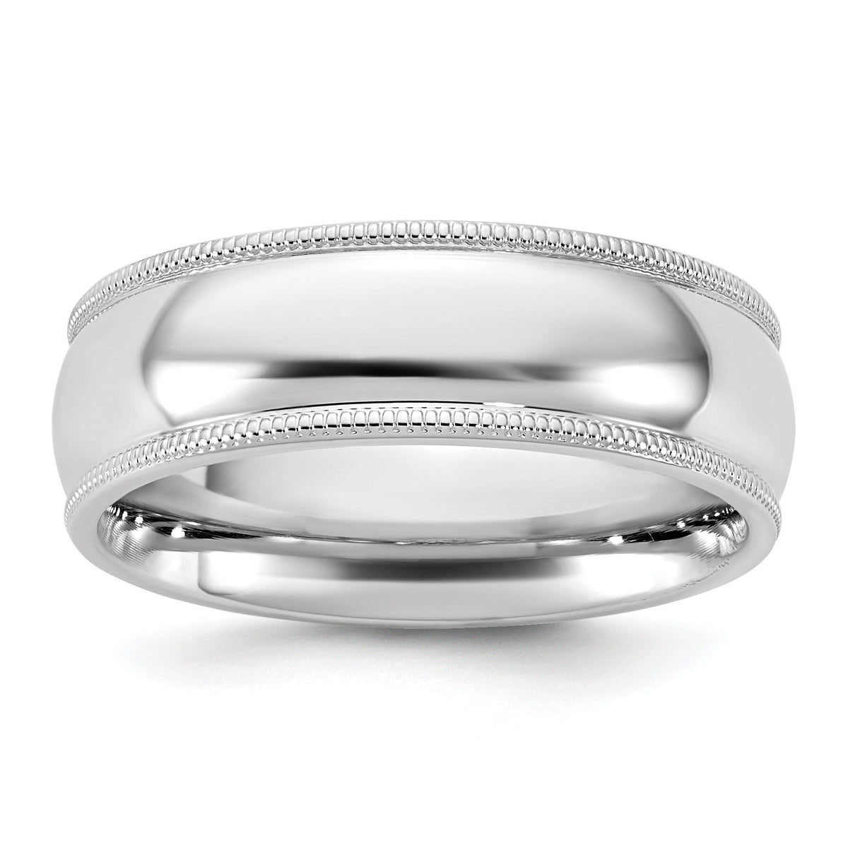 14KW 6.5mm Milgrain Comfort Fit Band-WMC065