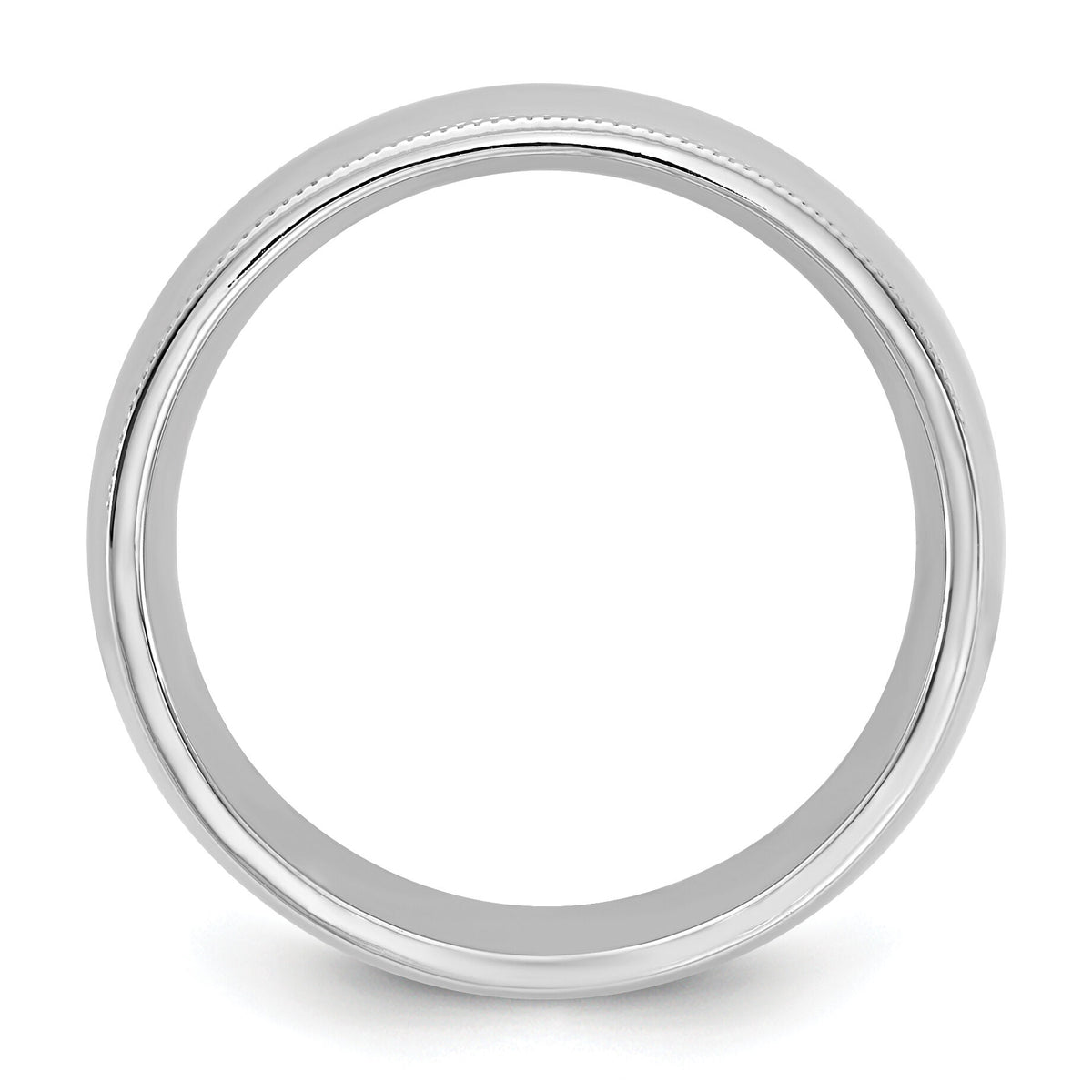 14KW 7mm Milgrain Comfort Fit Band-WMC070