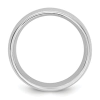 14KW 7mm Milgrain Comfort Fit Band-WMC070