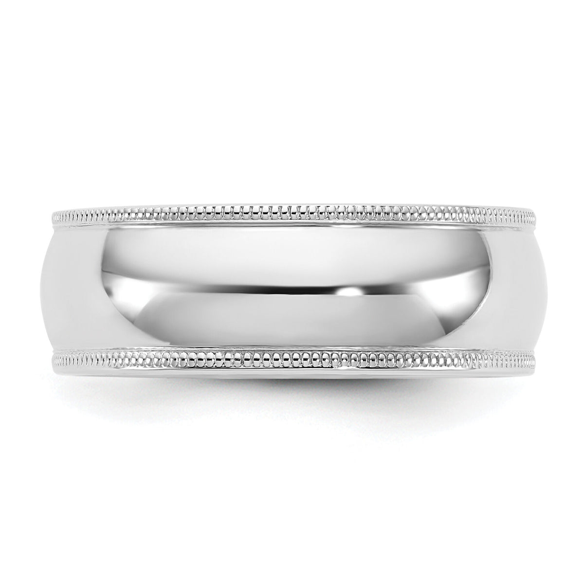 14KW 7mm Milgrain Comfort Fit Band-WMC070