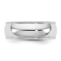14KW 7mm Milgrain Comfort Fit Band-WMC070