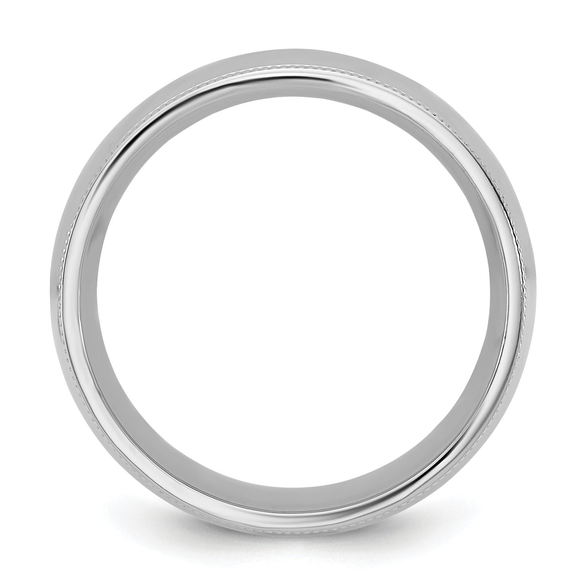 14KW 8mm Milgrain Comfort Fit Band-WMC080