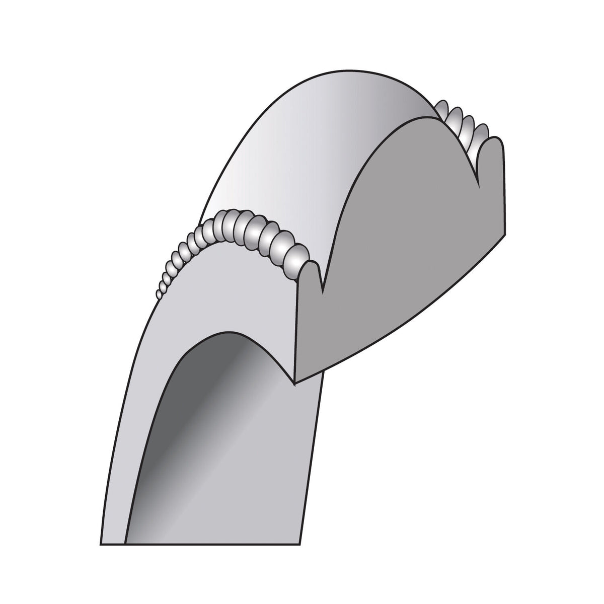 14KW 8mm Milgrain Comfort Fit Band-WMC080