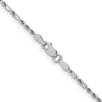 14k White Gold 1.8mm D/C Milano Rope Chain-WMIL030-20