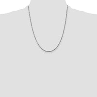 14k White Gold 1.8mm D/C Milano Rope Chain-WMIL030-22