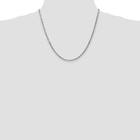 14k White Gold 2.5mm D/C Milano Rope Chain-WMIL045-20