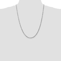 14k White Gold 2.5mm D/C Milano Rope Chain-WMIL045-24