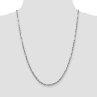14k White Gold 3.0mm D/C Milano Rope Chain-WMIL060-24