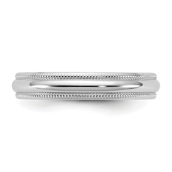 14KW 3.5mm LTW Milgrain Half Round Band-WML035