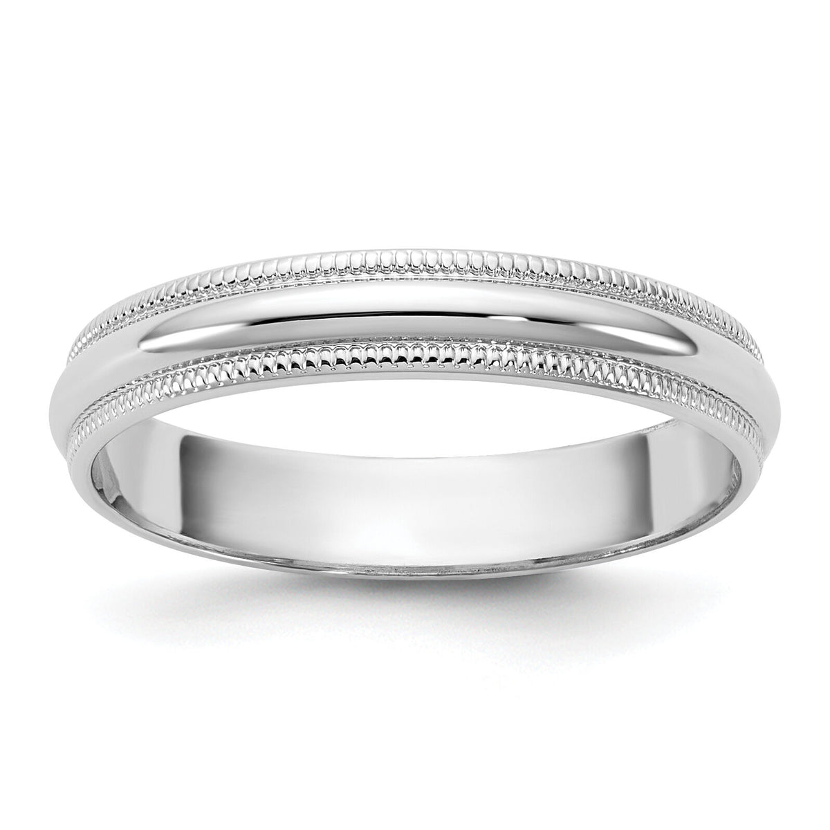 14KW 3.5mm LTW Milgrain Half Round Band-WML035