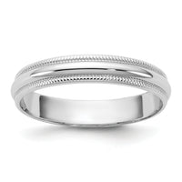 14KW 3.5mm LTW Milgrain Half Round Band-WML035