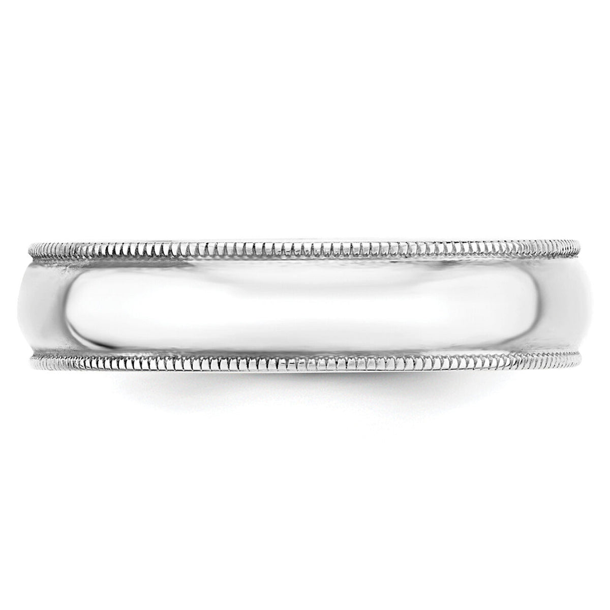 14KW 5mm LTW Milgrain Half Round Band-WML050