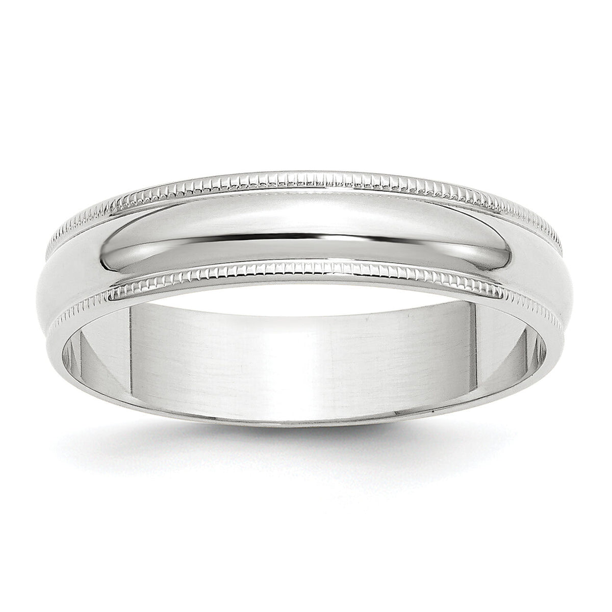 14KW 5mm LTW Milgrain Half Round Band-WML050