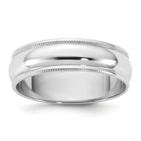 14KW 5.5mm LTW Milgrain Half Round Band-WML055