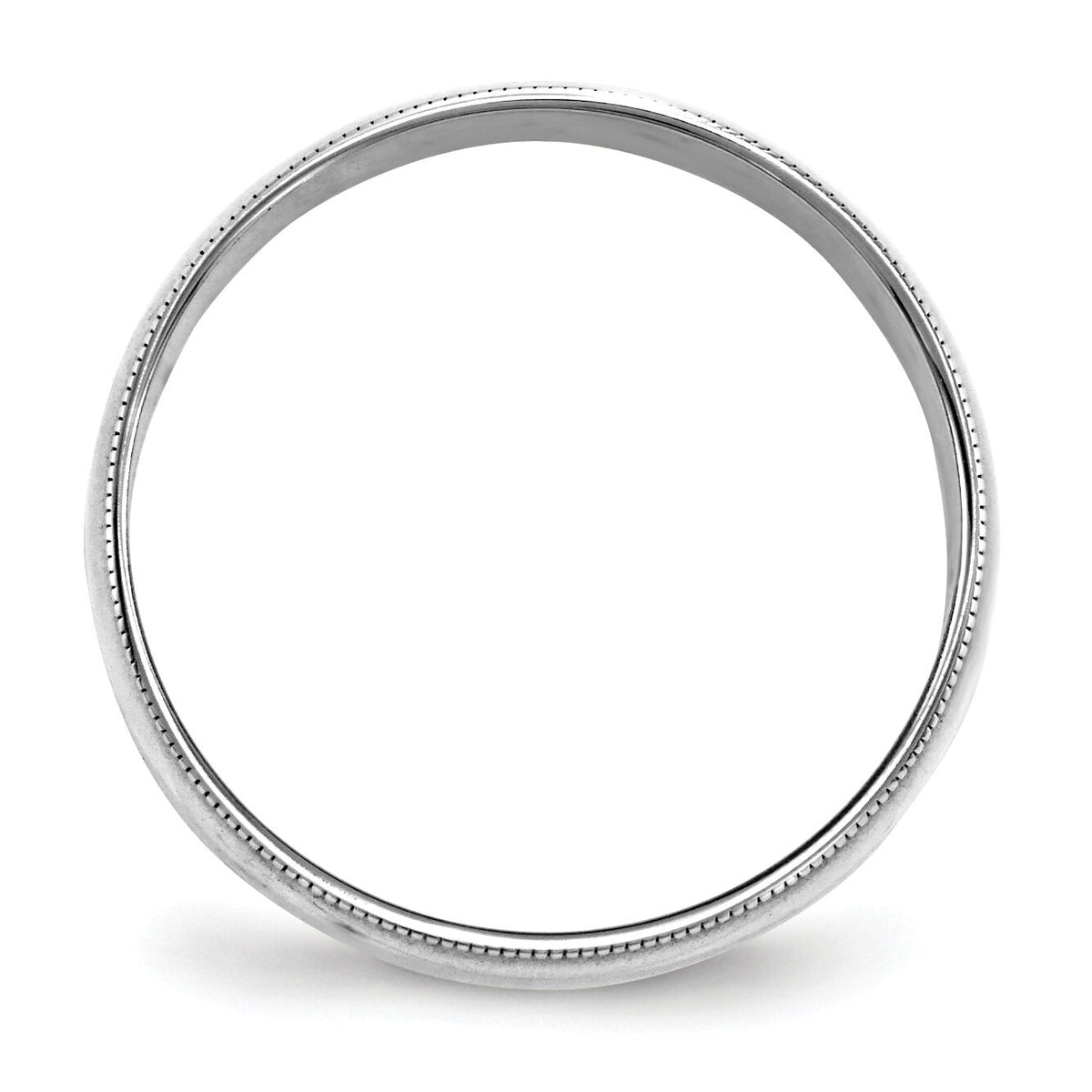 14KW 6mm LTW Milgrain Half Round Band-WML060
