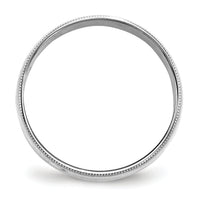 14KW 6mm LTW Milgrain Half Round Band-WML060