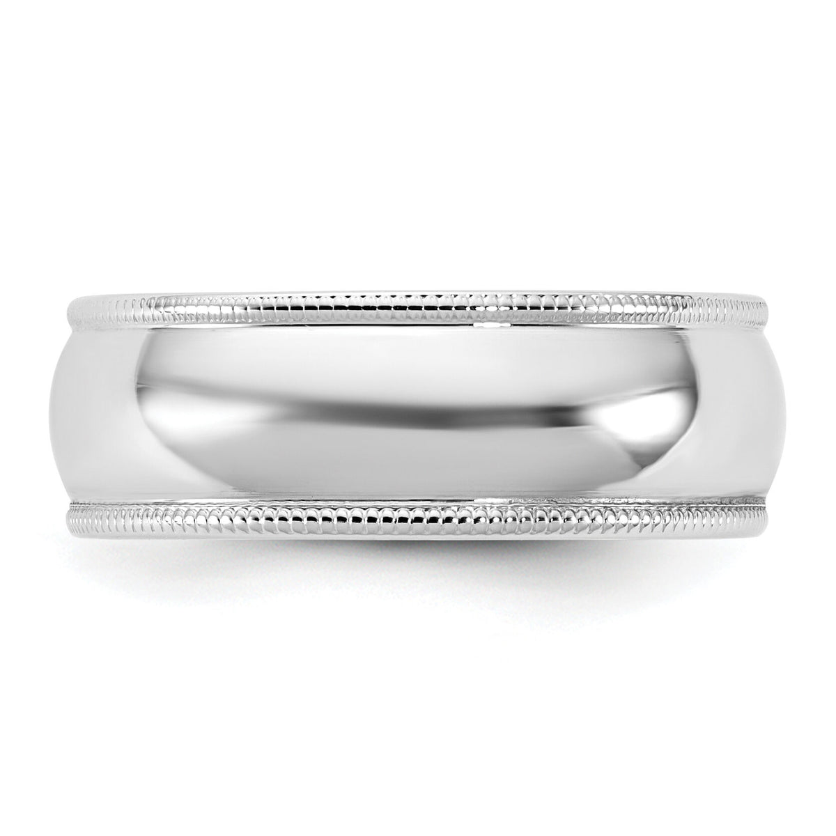 14KW 6.5mm LTW Milgrain Half Round Band-WML065