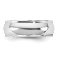 14KW 6.5mm LTW Milgrain Half Round Band-WML065