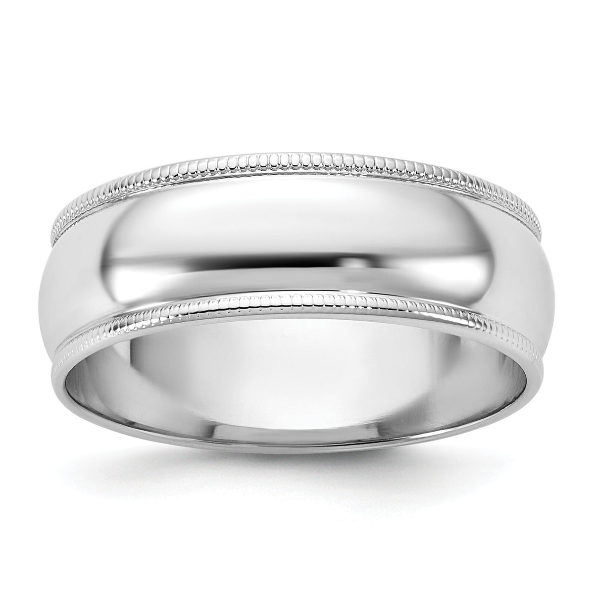 14KW 6.5mm LTW Milgrain Half Round Band-WML065