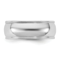 14KW 7mm LTW Milgrain Half Round Band-WML070