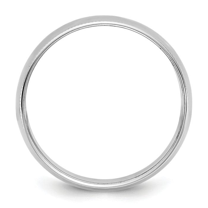14KW 8mm LTW Milgrain Half Round Band-WML080