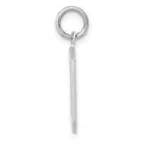 14kw  Medium Polished Number 0 Charm-WMP00