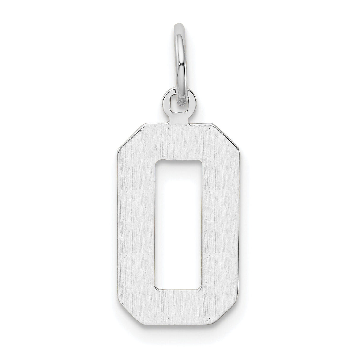 14kw  Medium Polished Number 0 Charm-WMP00