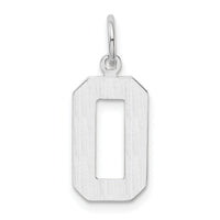 14kw  Medium Polished Number 0 Charm-WMP00