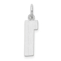 14kw  Medium Polished Number 1 Charm-WMP01