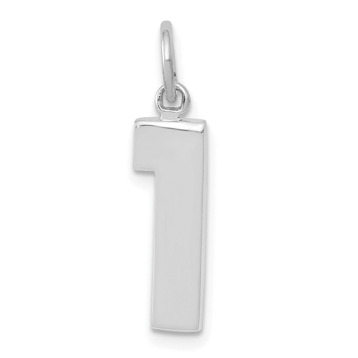14kw  Medium Polished Number 1 Charm-WMP01