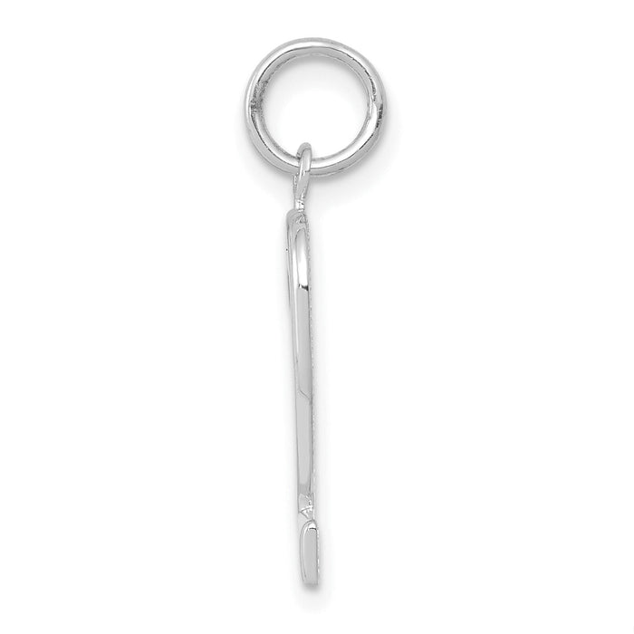 14kw  Medium Polished Number 2 Charm-WMP02