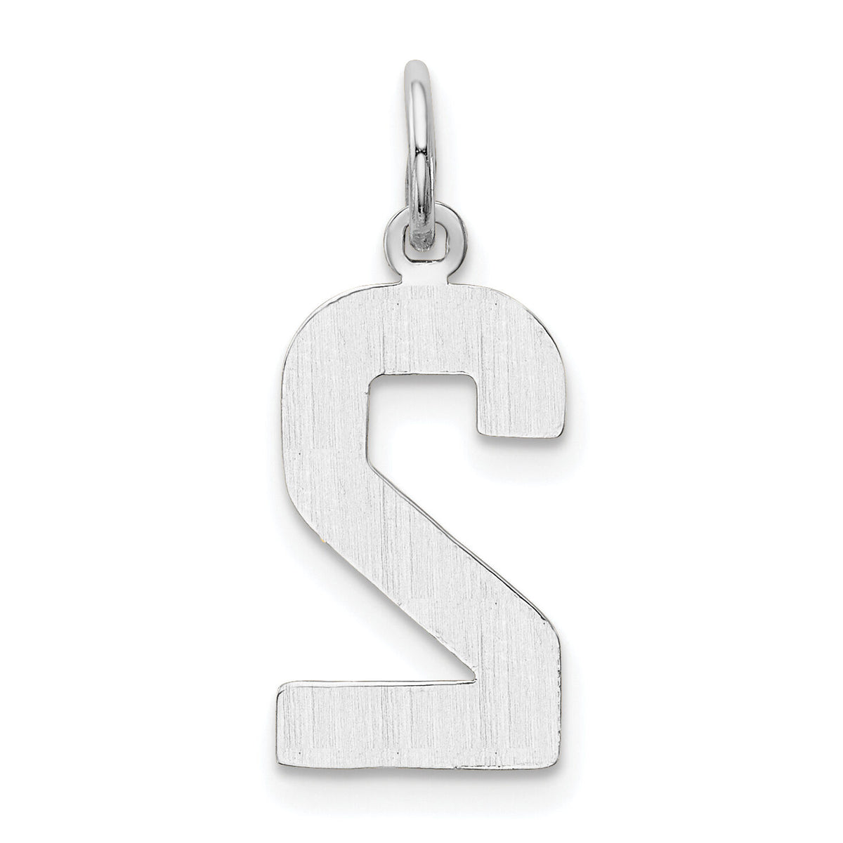 14kw  Medium Polished Number 2 Charm-WMP02