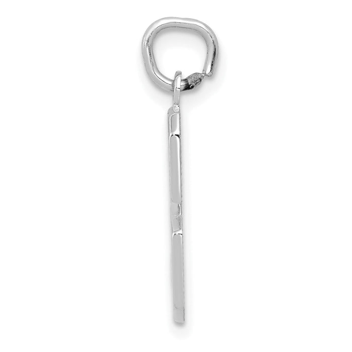 14kw  Medium Polished Number 3 Charm-WMP03