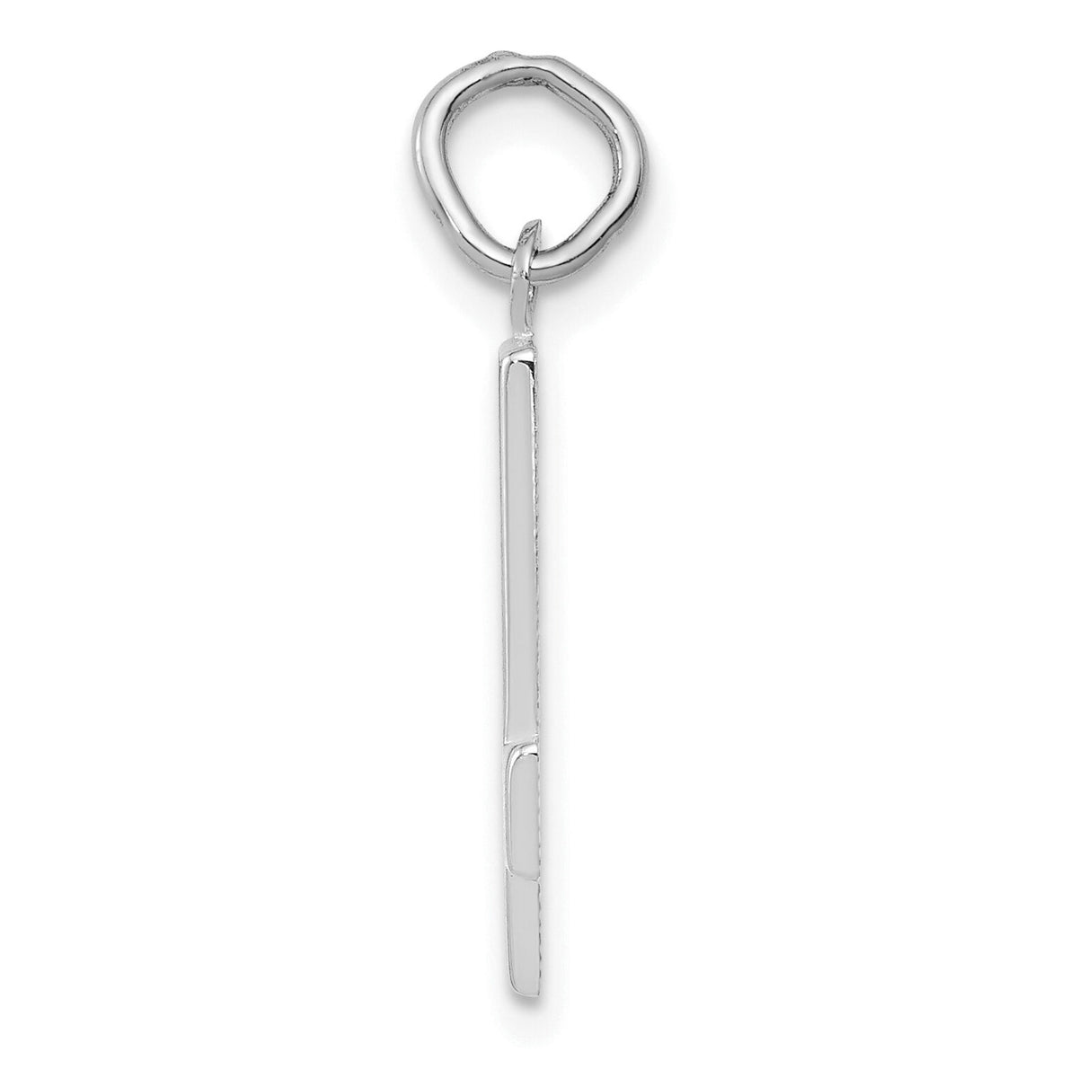 14kw  Medium Polished Number 4 Charm-WMP04