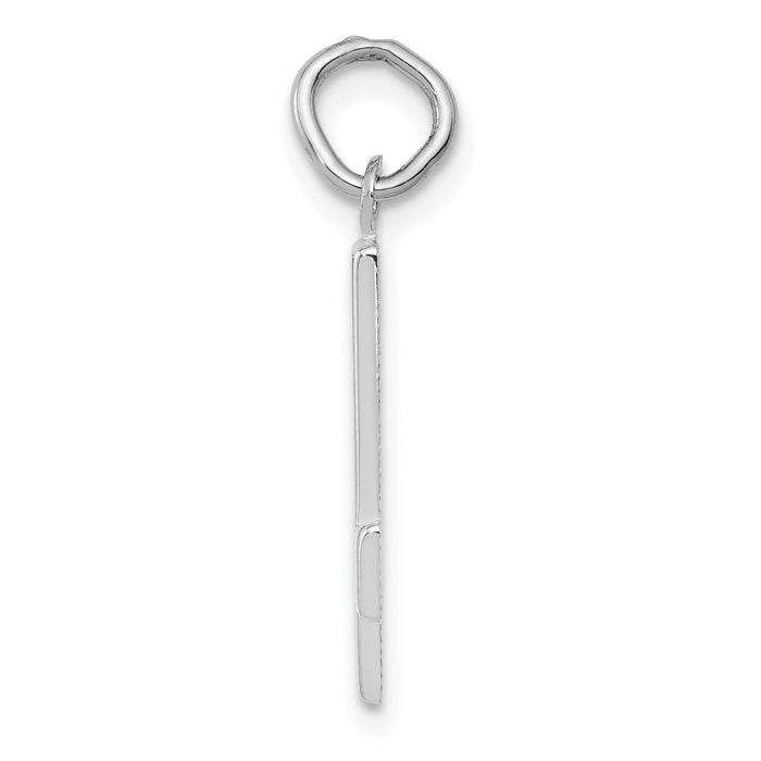14kw  Medium Polished Number 4 Charm-WMP04