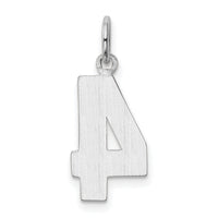 14kw  Medium Polished Number 4 Charm-WMP04