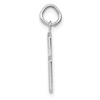 14kw Medium Polished Number 6 Charm-WMP06