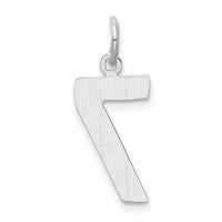 14kw Medium Polished Number 7 Charm-WMP07