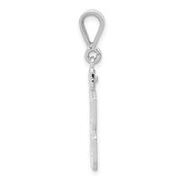 14kw Medium Polished Number 88 Charm-WMP88