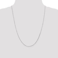 14k White Gold .5mm Octagonal Snake Chain-WOS060-24
