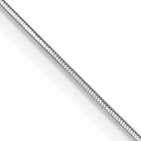 14k White Gold .5mm Octagonal Snake Chain-WOS060-30
